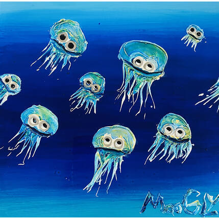Painting GROUPUS by Moogly | Painting Raw art Acrylic, Pigments, Resin Animals
