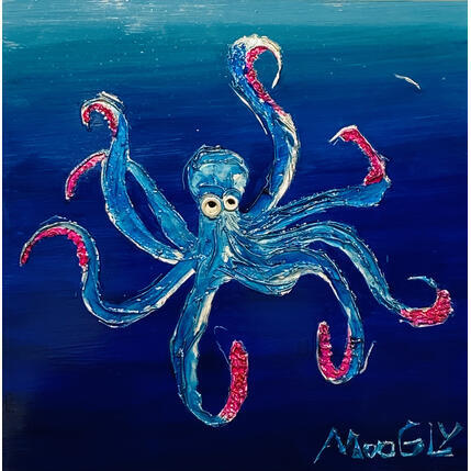 Painting SYNCHRONISIUS by Moogly | Painting Raw art Acrylic, Pigments, Resin Animals