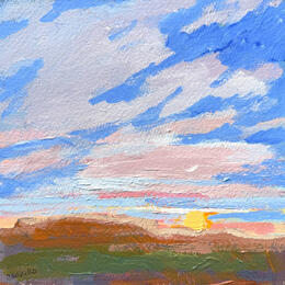 Painting Western Sky In Sedona by Carrillo Cindy  | Painting Impressionism Acrylic Landscapes, Pop icons