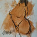 Painting tendresse 1 by Chaperon Martine | Painting Figurative Nude Acrylic