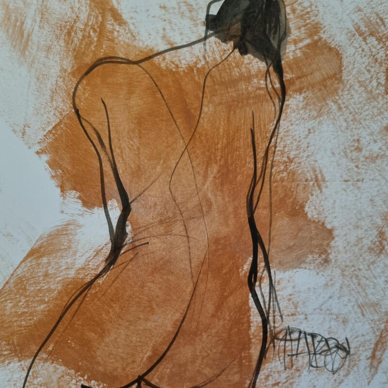 Painting tendresse 2 by Chaperon Martine | Painting Figurative Nude Acrylic