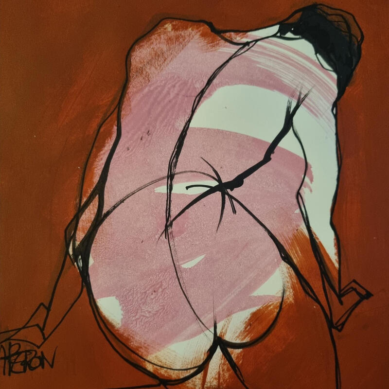 Painting beaute by Chaperon Martine | Painting Figurative Nude Acrylic