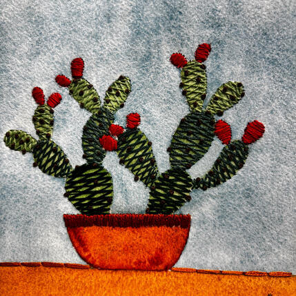 Painting Ruby Prickly Pear by Vazquez Laila | Painting Subject matter Textile, Watercolor