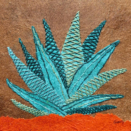 Peinture Wild geometry par Vazquez Laila | Tableau Figuratif Aquarelle, Textile Nature