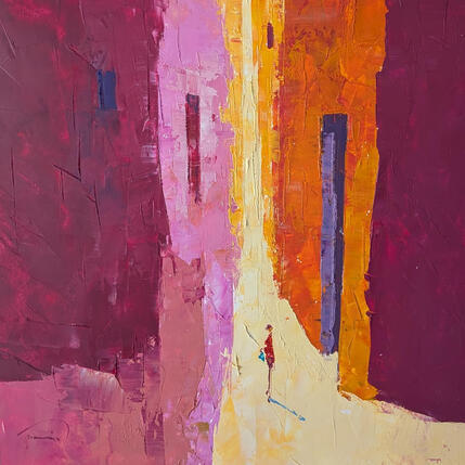 Painting Été chaud by Tomàs | Painting Impressionism Oil Life style, Still-life, Urban