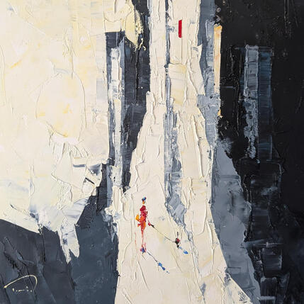 Painting La plus belle by Tomàs | Painting Abstract Oil Black & White, Life style, Urban