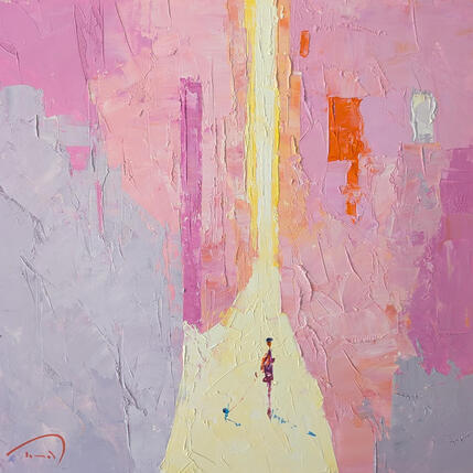 Painting Un magnifique rosé by Tomàs | Painting Abstract Oil Life style, Society, Urban