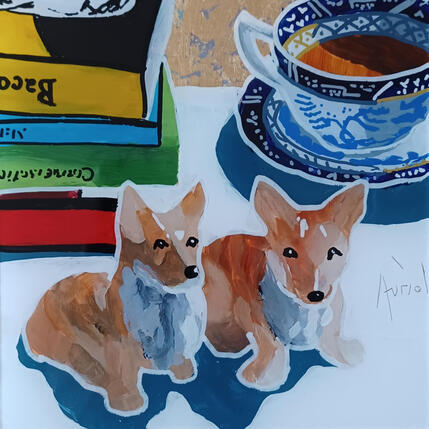 Gemälde Francis était fâché avec la famille Royale von Auriol Philippe | Gemälde Figurativ Acryl, Plexiglas, Posca Stillleben