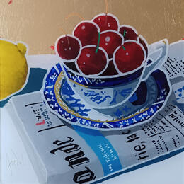 Painting Il rêvait d'une glace italienne by Auriol Philippe | Painting Figurative Acrylic, Plexiglass, Posca Still-life