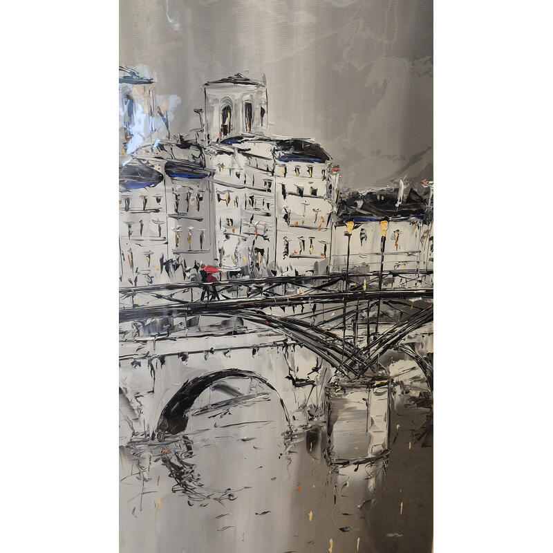 Gemälde Pont des Arts von Rousseau Patrick | Gemälde Figurativ Öl Urban