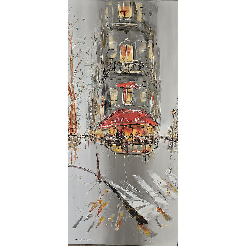 Painting Au pied de la Butte by Rousseau Patrick | Painting Figurative Oil Urban