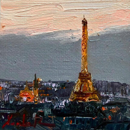 Painting Eiffel in Blooming Light by Xanlar | Painting