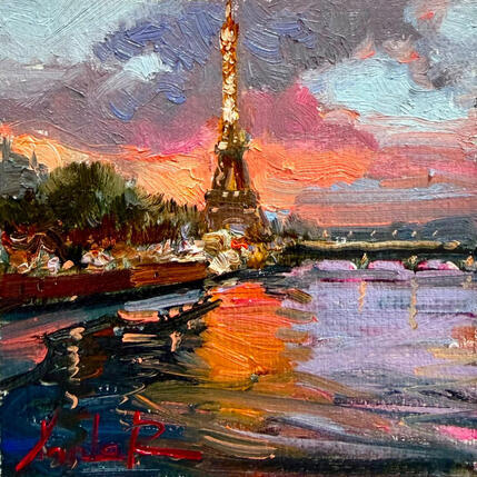 Painting Seine Reflections by Xanlar | Painting