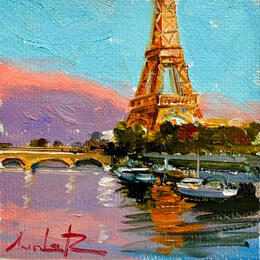 Gemälde Paris in Rose Gold von Xanlar | Gemälde