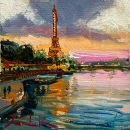 Gemälde Paris in Ember Light von Xanlar | Gemälde