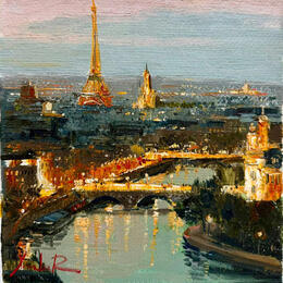 Gemälde Across the Seine von Xanlar | Gemälde