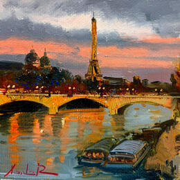 Painting The Evening Bridge by Xanlar | Painting