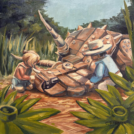 Painting Jurassic Park Lego by Barrier Cédric | Painting