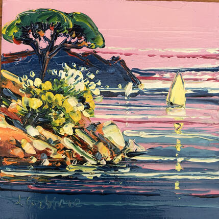 Peinture Voile jaune par Corbière Liisa | Tableau Figuratif Huile Paysages