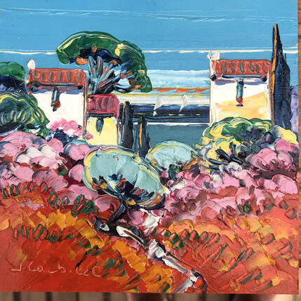 Painting Parfums d'été by Corbière Liisa | Painting Figurative Oil Landscapes