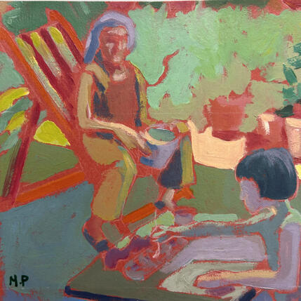 Painting Moment partagé by Molénat-Ponté | Painting