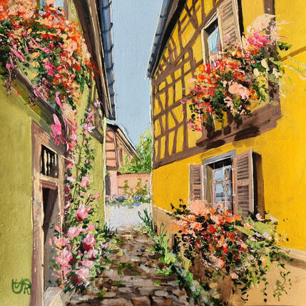 Gemälde Small streets of Riquewihr von Rasa | Gemälde