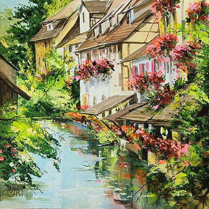 Gemälde The river in Colmar von Rasa | Gemälde