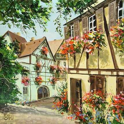Gemälde Blooming city von Rasa | Gemälde