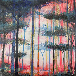 Peinture Joyeuse forêt par Locoge Alice | Tableau Figuratif Acrylique