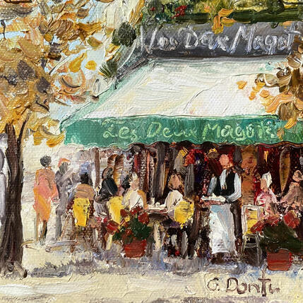 Gemälde  Café Deux Magots  von Dontu Grigore | Gemälde Figurativ Öl Urban