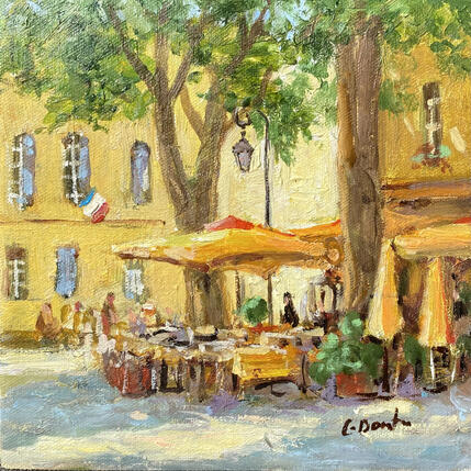 Painting Place de l’Archevêche by Dontu Grigore | Painting Figurative Oil Pop icons, Urban