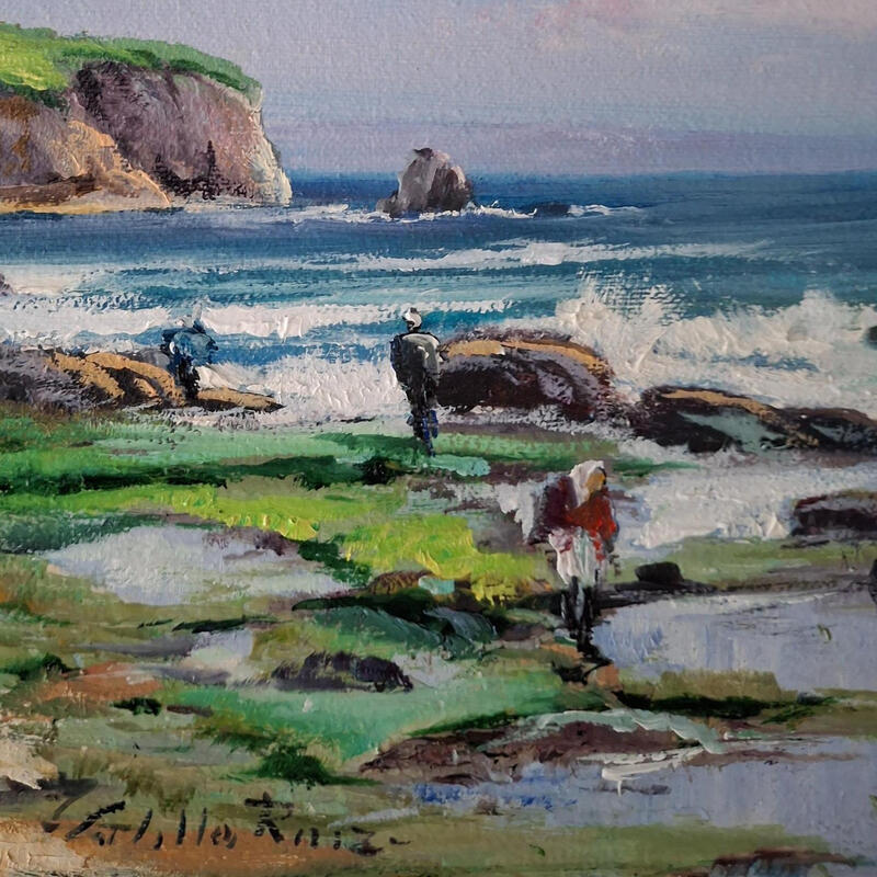 Painting Mariscandu by Cabello Ruiz Jose | Painting Figurative Marine Oil