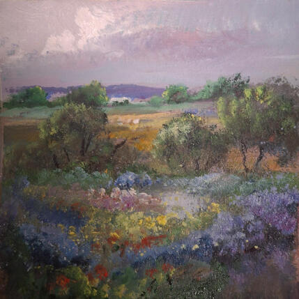 Painting Campo florido by Cabello Ruiz Jose | Painting