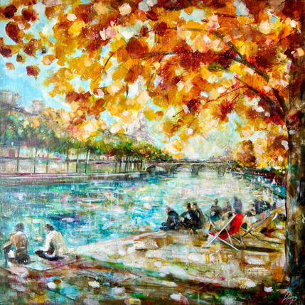 Painting Golden autumn  by Solveiga | Painting