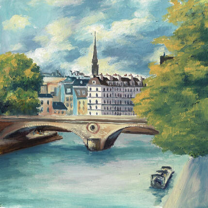 Painting Pont de l'Archevêché by Piffard Cédric | Painting