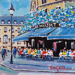 Peinture TERRASSE RUE SAINT HONORE par Euger | Tableau