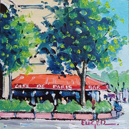 Peinture CAFE DE PARIS par Euger | Tableau