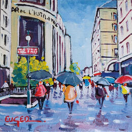 Pintura METRO RUE DU TEMPLE A PARIS por Euger | Pintura