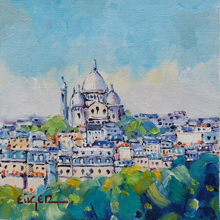 Peinture LA BUTTE MONTMARTRE par Euger | Tableau