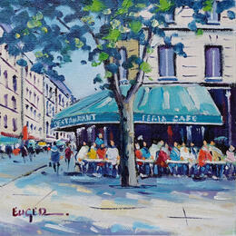 Painting TERRASSE RUE DU BOURG-TIBOURG by Euger | Painting