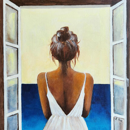 Peinture Matin méditerranéen par Sie Evelyne | Tableau