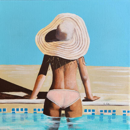 Peinture La Piscine par Sie Evelyne | Tableau