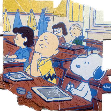 Painting snoopy x Doisneau by Revel | Painting Pop-art Pop icons
