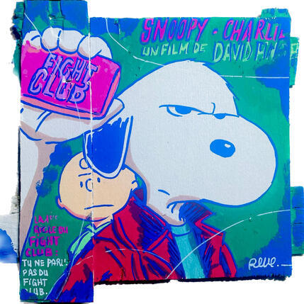 Painting Fight club by Revel | Painting Pop-art Pop icons