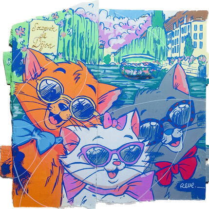 Painting Souvenir de Dijon by Revel | Painting Pop-art Pop icons