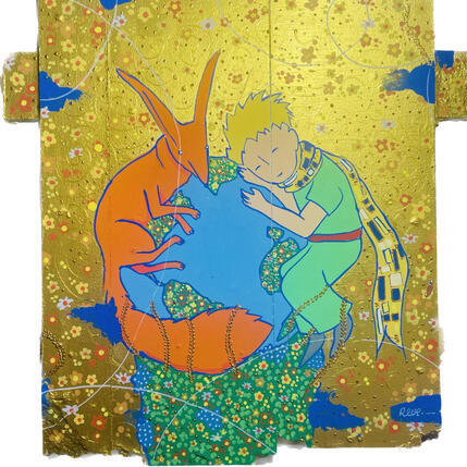 Painting Apprivoise moi by Revel | Painting Pop-art Pop icons