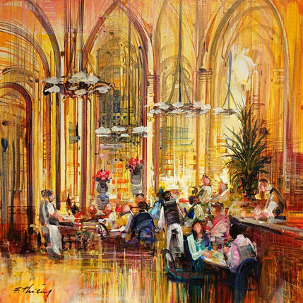 Pintura A l'ombre des voutes por Frédéric Thiery | Pintura