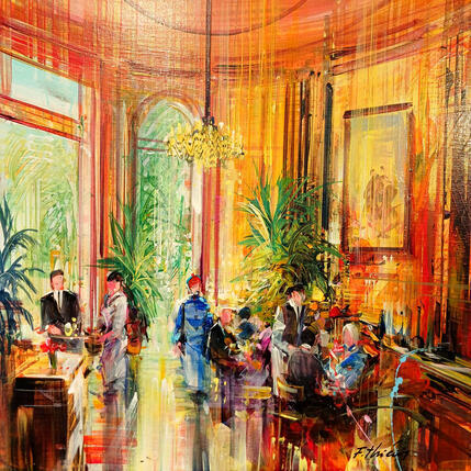 Painting L'heure des rafraichissements by Frédéric Thiery | Painting Figurative Acrylic