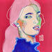 Painting Empreinte by Coco | Painting Figurative Portrait Acrylic