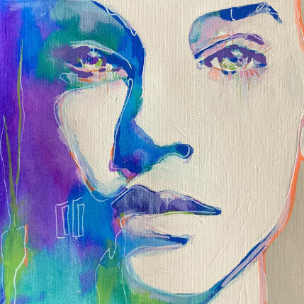 Peinture Vertige par Coco | Tableau Figuratif Acrylique Portraits